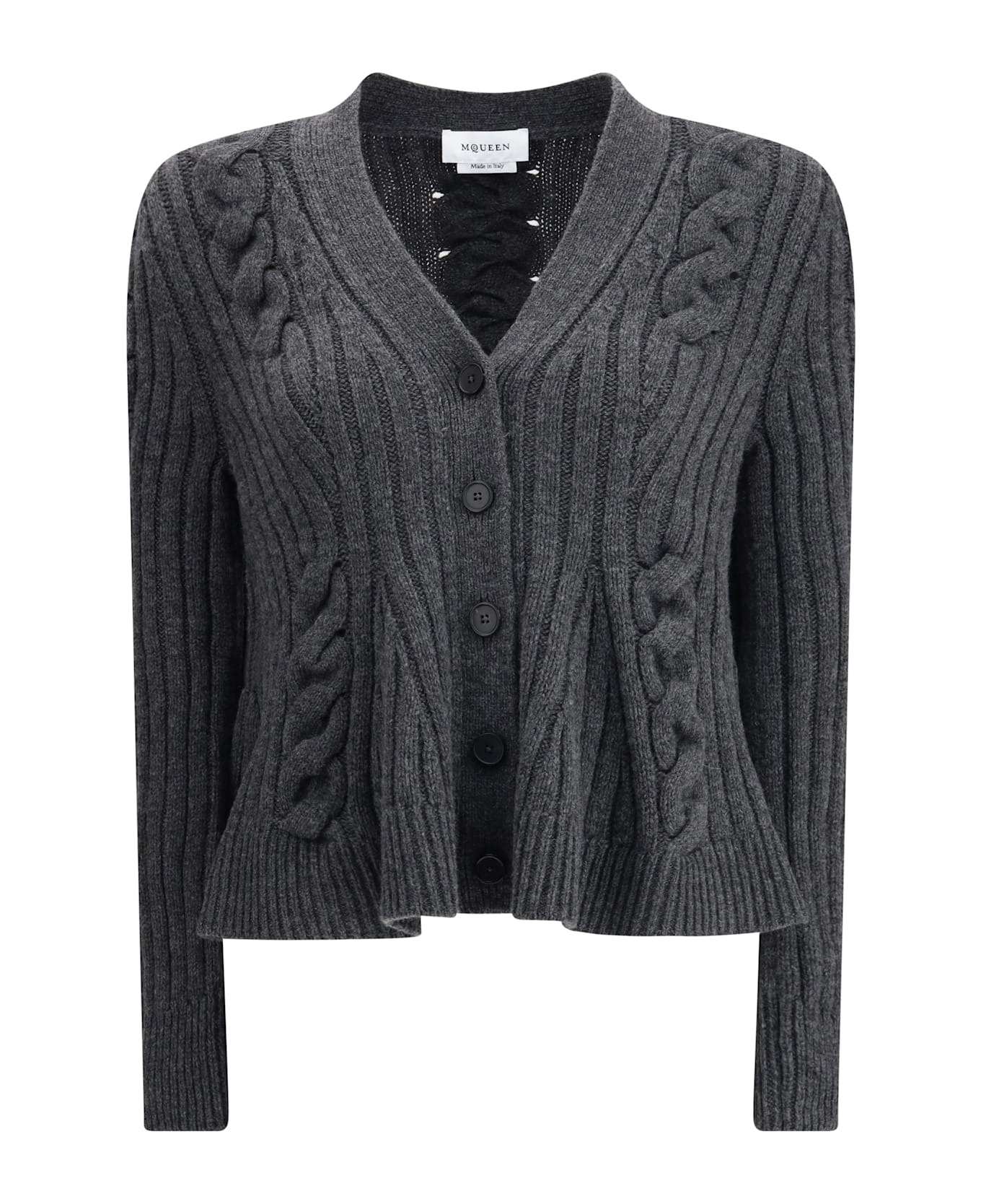 Peplum Cable Cardigan - 1