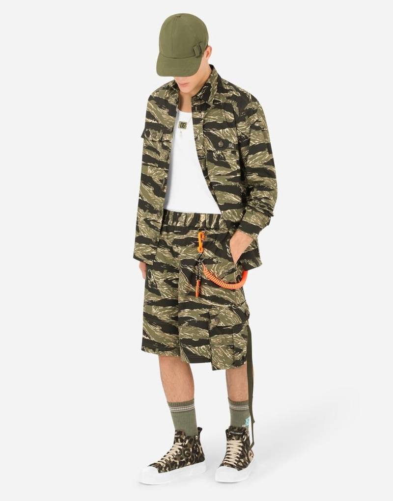 Dolce & Gabbana Camouflage-print cotton jacket outlook