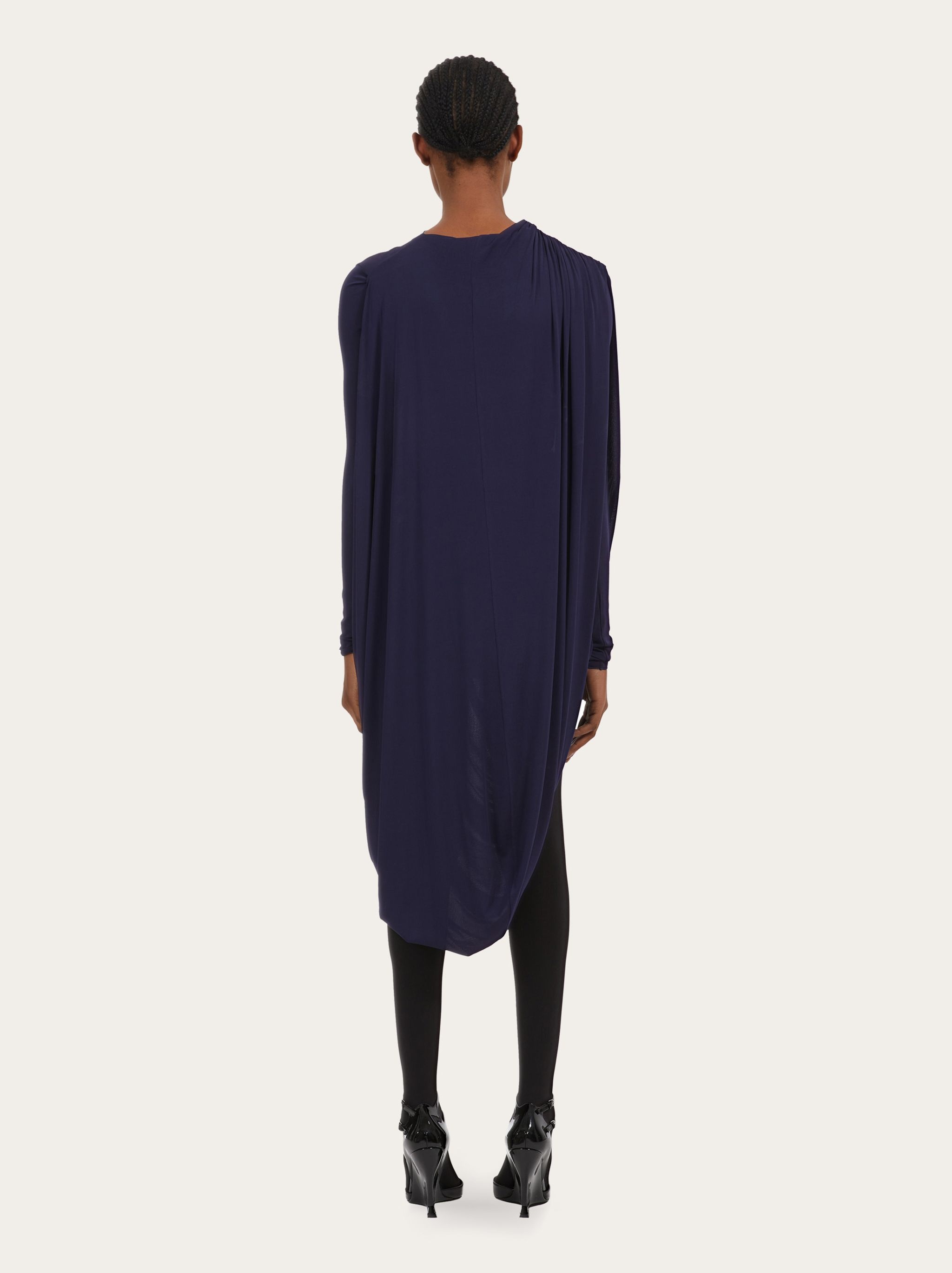 Asymmetric drape dress - 3
