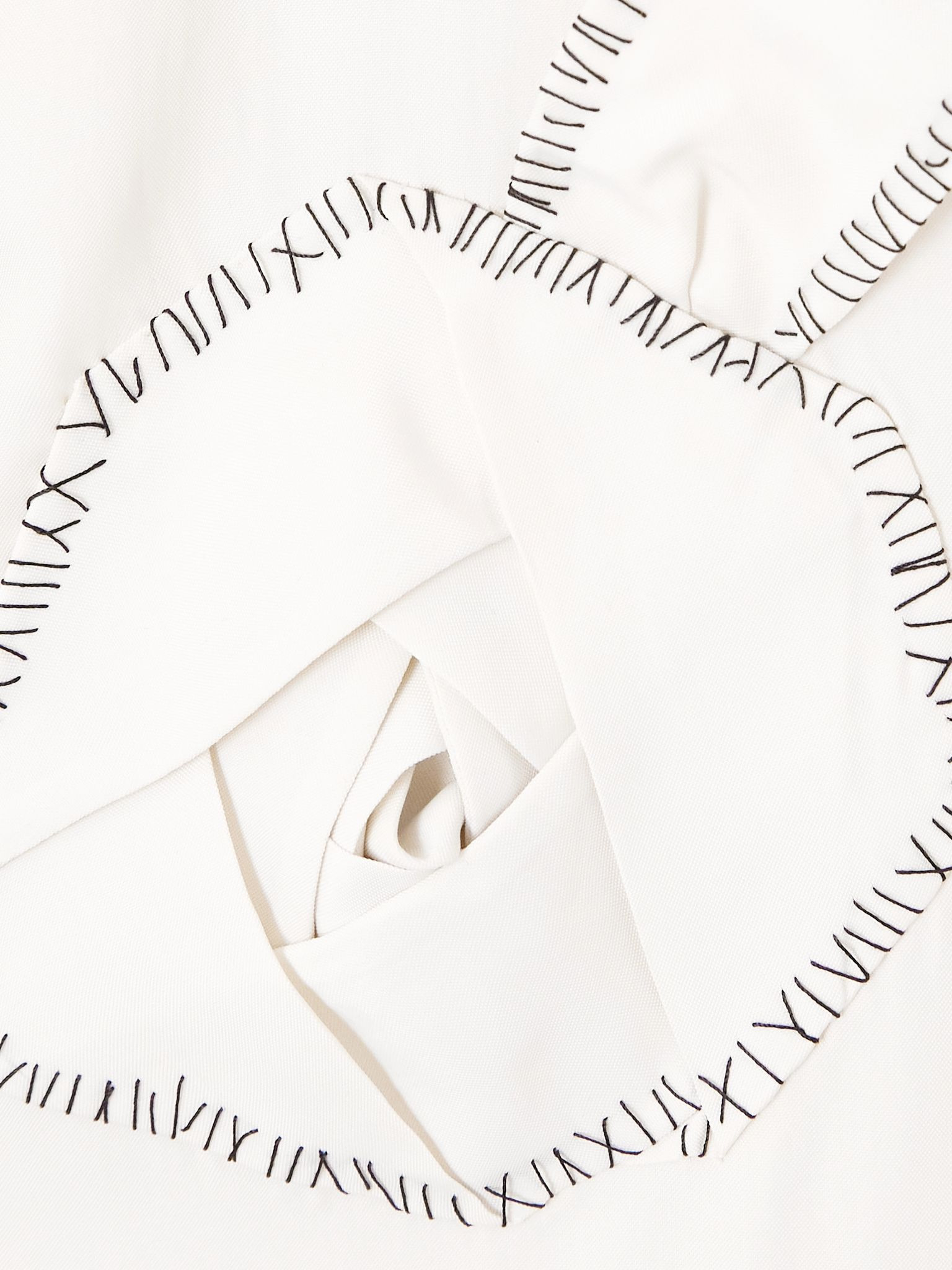 Embroidered appliquéd poplin shirt Off-white - 4