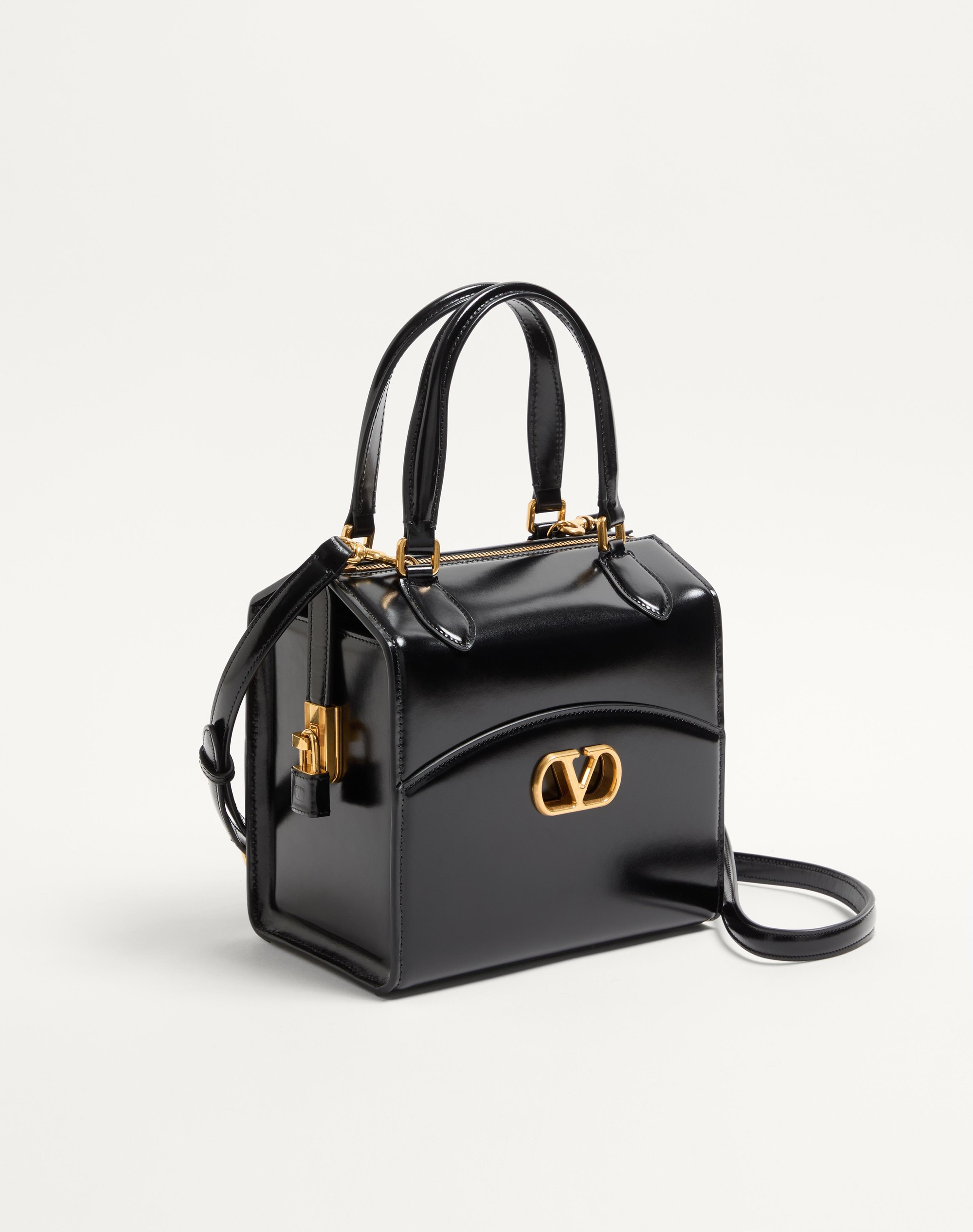 VALENTINO GARAVANI VAIN-CASE BOWLING BAG IN SHINY CALFSKIN - 2