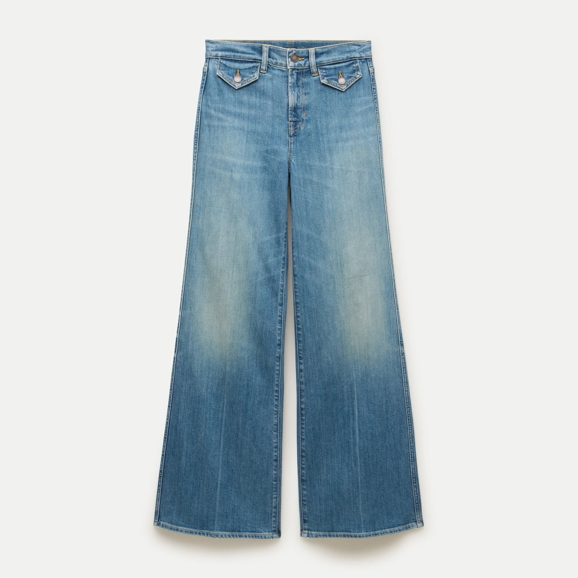 Denim trouser jean with flap pockets - 1