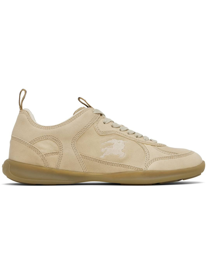 Beige Leather Matrix Sneakers 1
