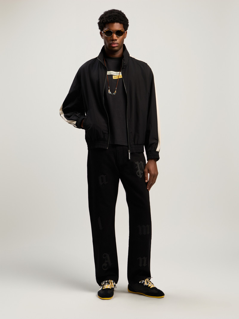 Palm Angels Logo Patch Straight Jeans outlook