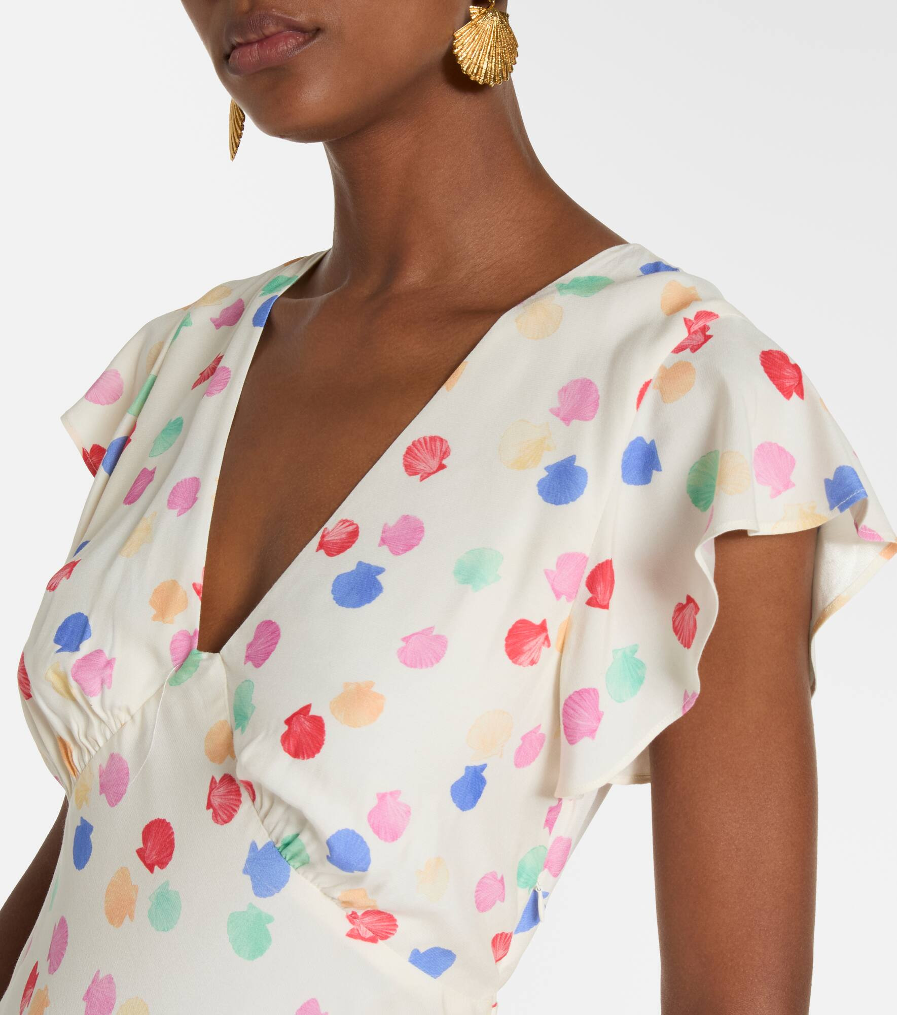 Meena polka-dot tiered maxi dress - 4