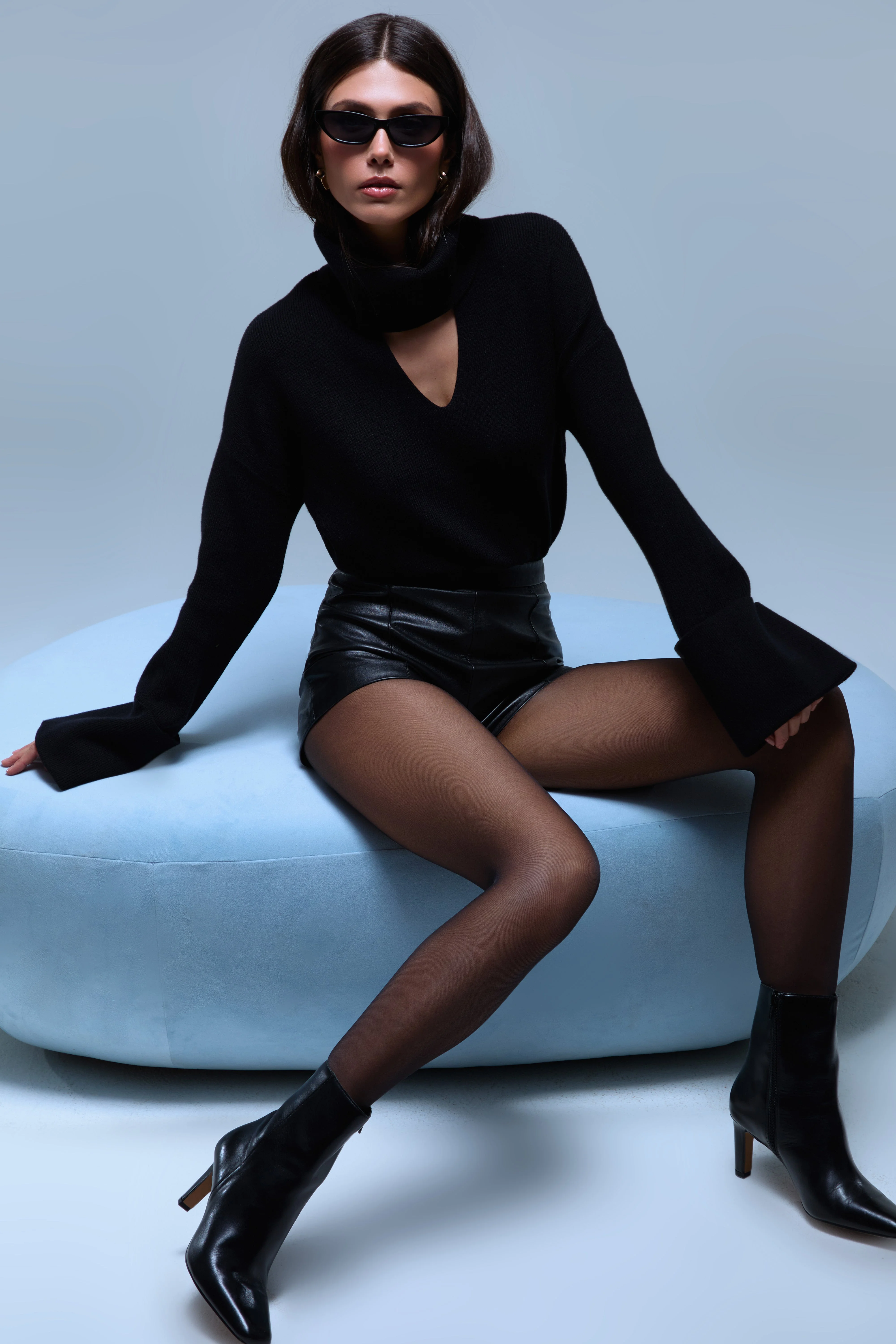 Amber Black Knit Bodysuit - 1