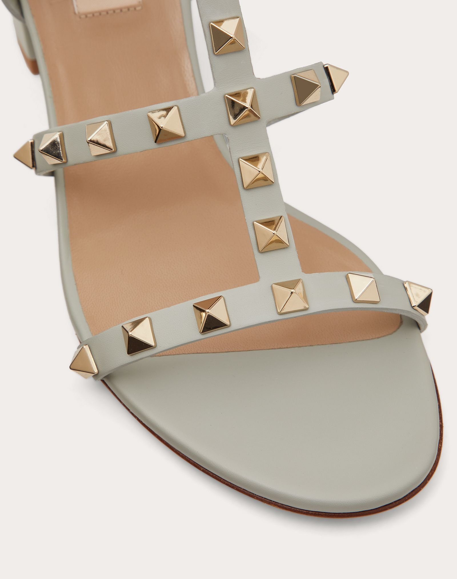 Rockstud Calfskin Ankle Strap Sandal 60 mm - 5