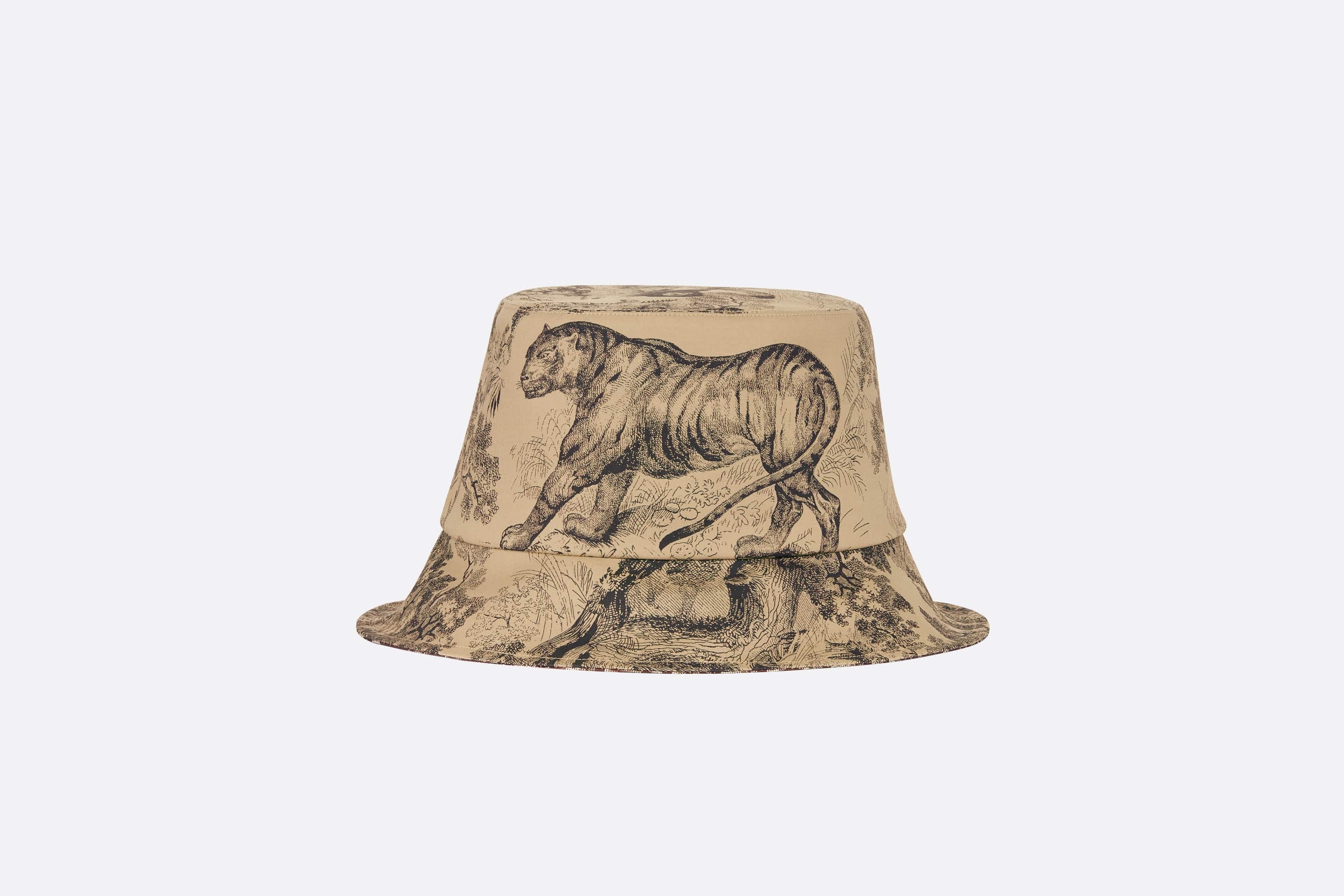 Reversible Teddy-D Toile de Jouy Small Brim Bucket Hat - 4