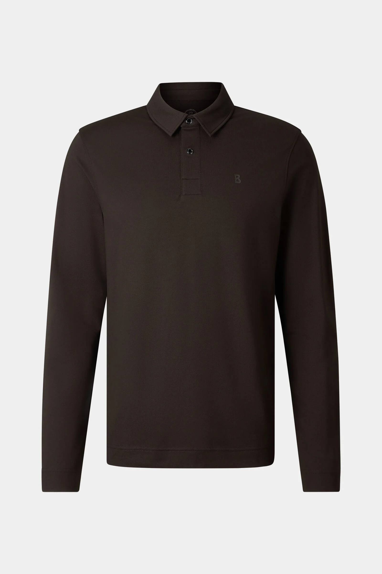 Timon polo long-sleeved top in Coffee - 1