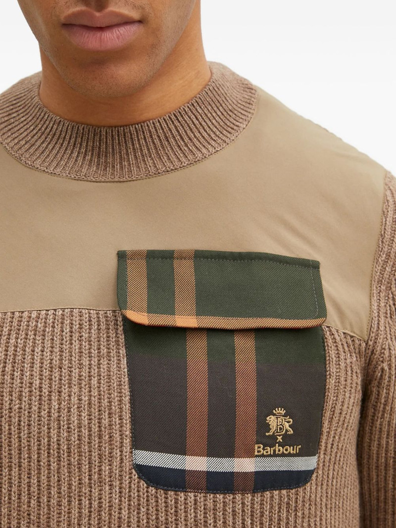 x Barbour Miller ribbed panelled-pocket jumper 4
