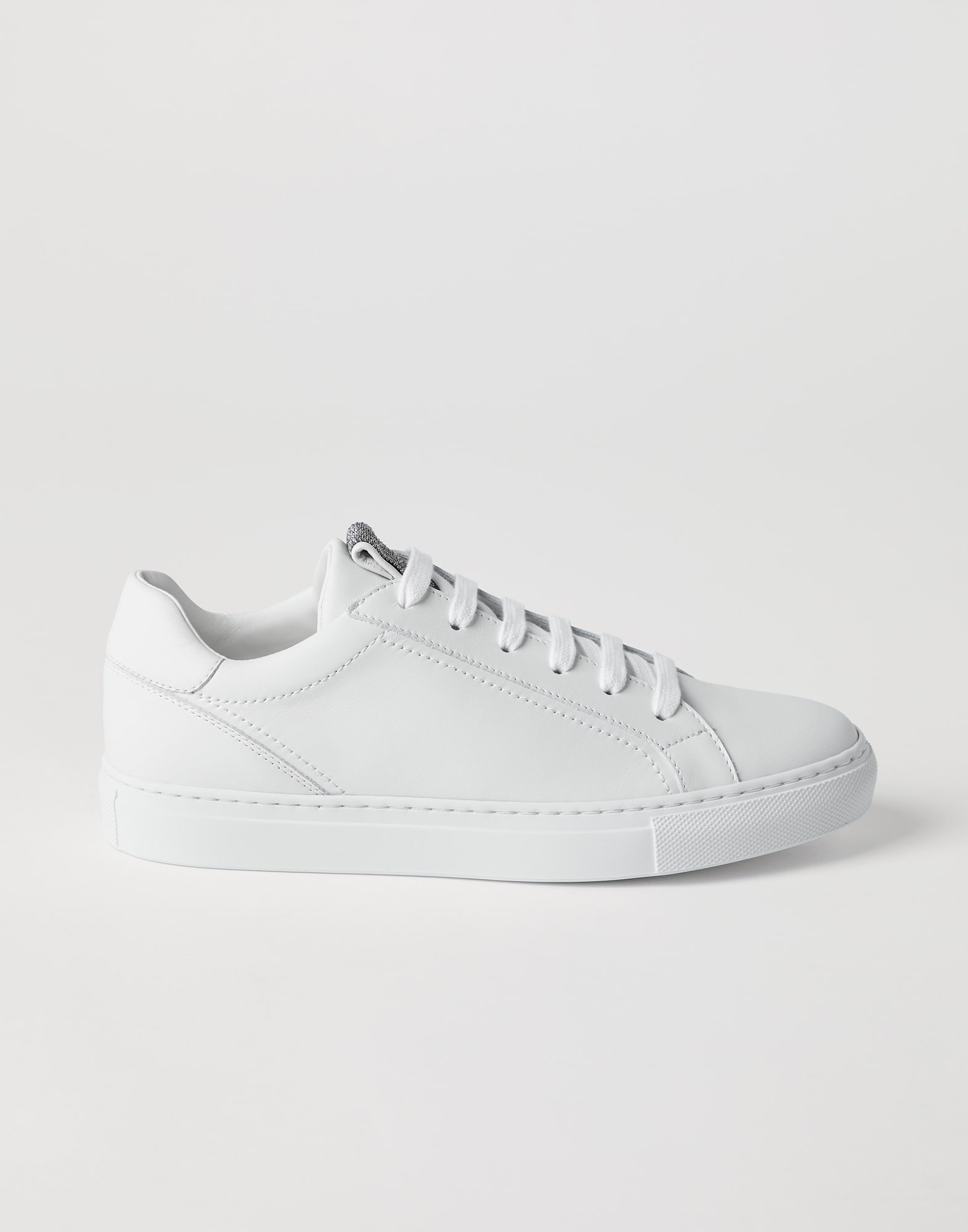 Matte calfskin sneakers with precious detail - 5