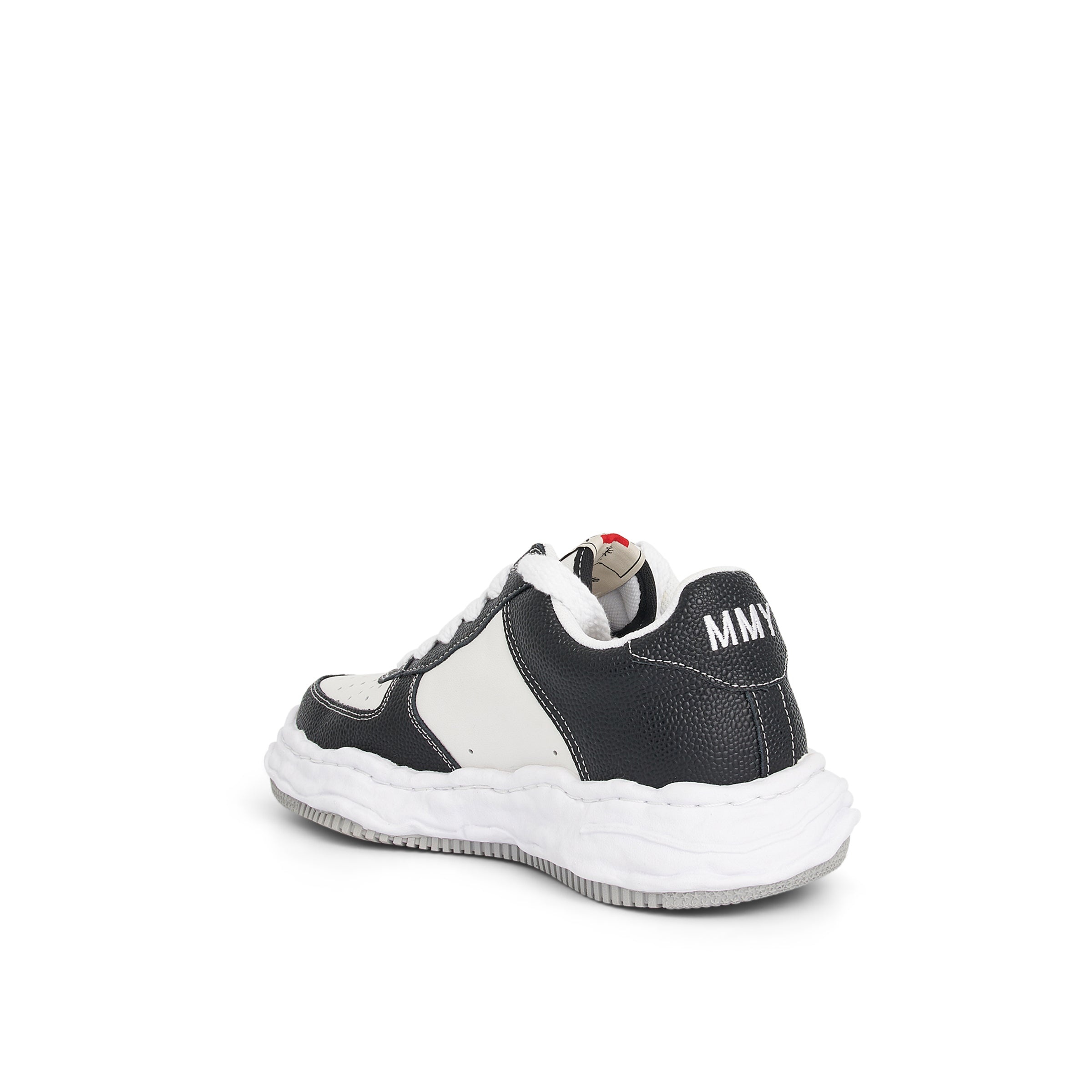 Wayne OG Basket Low Top Sneaker in Black/White - 3