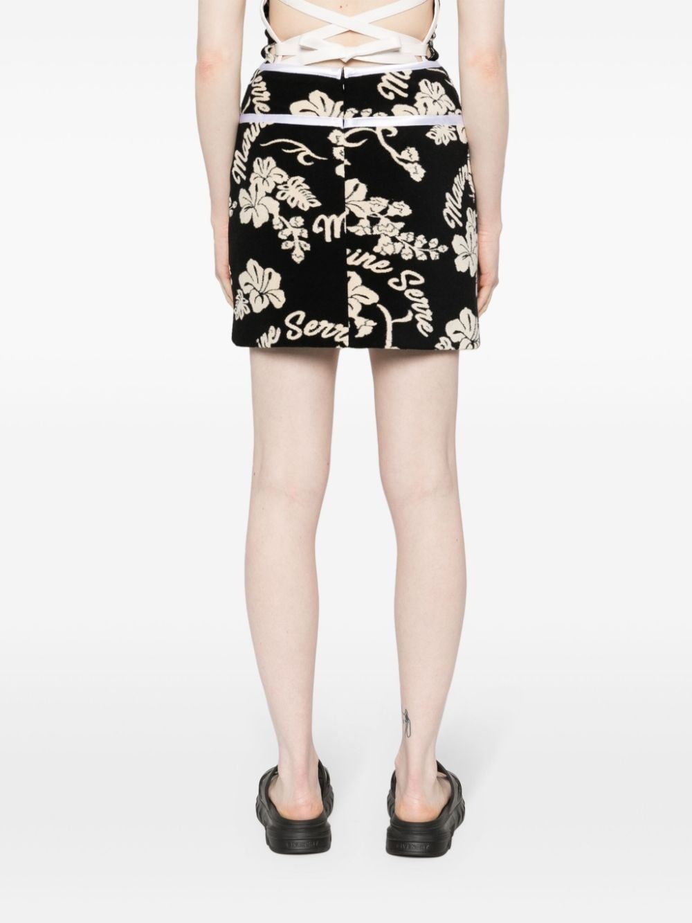 patterned-jacquard mini skirt - 4