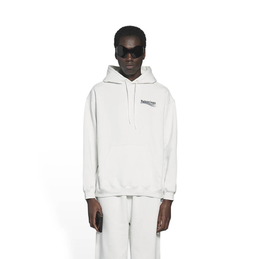 BALENCIAGA Men's Political Campaign Hoodie Medium Fit in