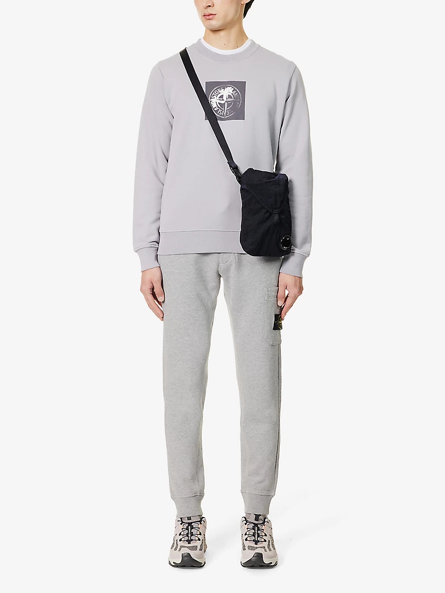 STONE ｜SWEATSHIRTS (66559 'INSTITUTIONAL ONE' PRI Stone Island 66559 'INSTITUTIONAL ONE' PRINT DUST GRAY