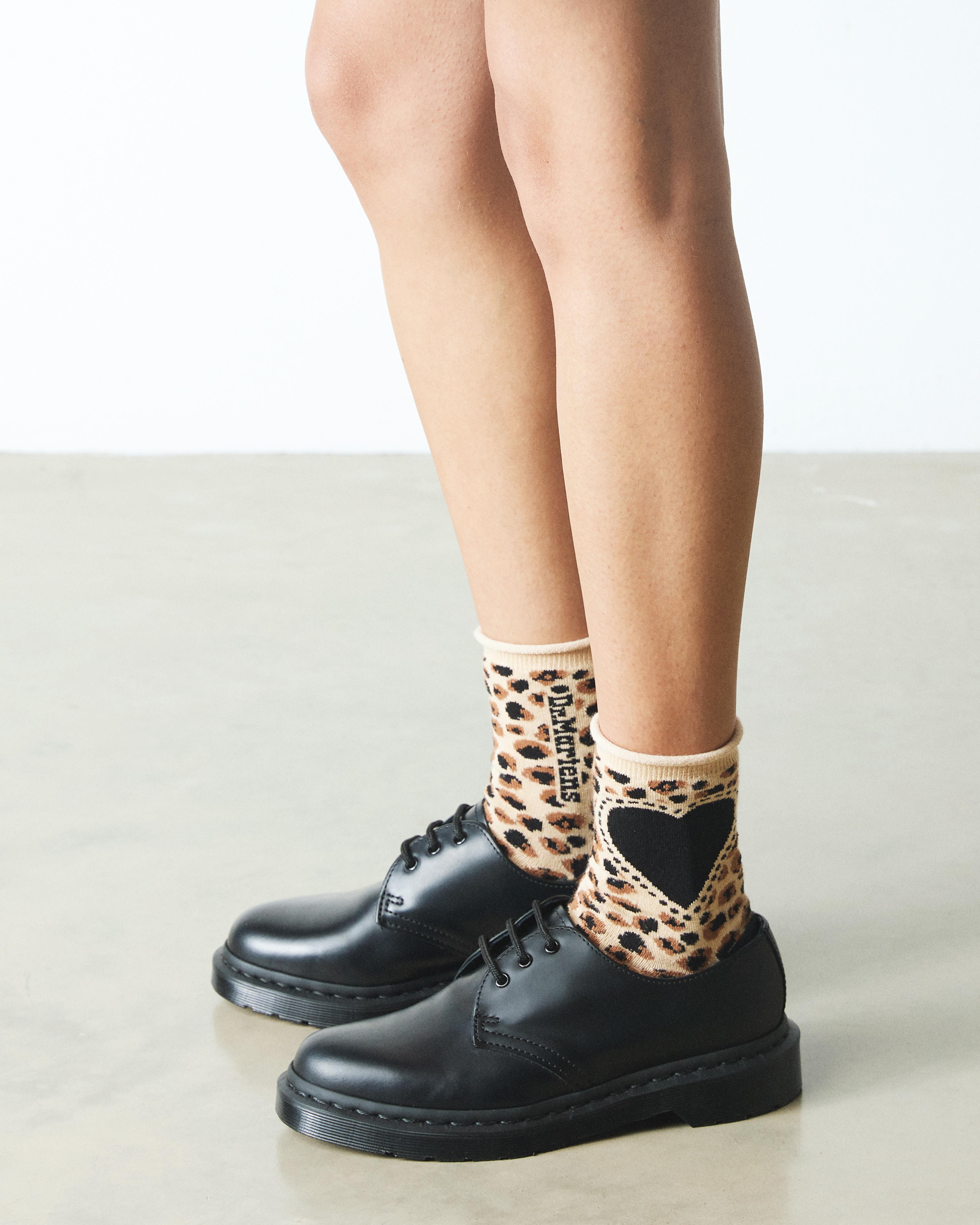 Leopard Heart Cotton Blend Socks - 2
