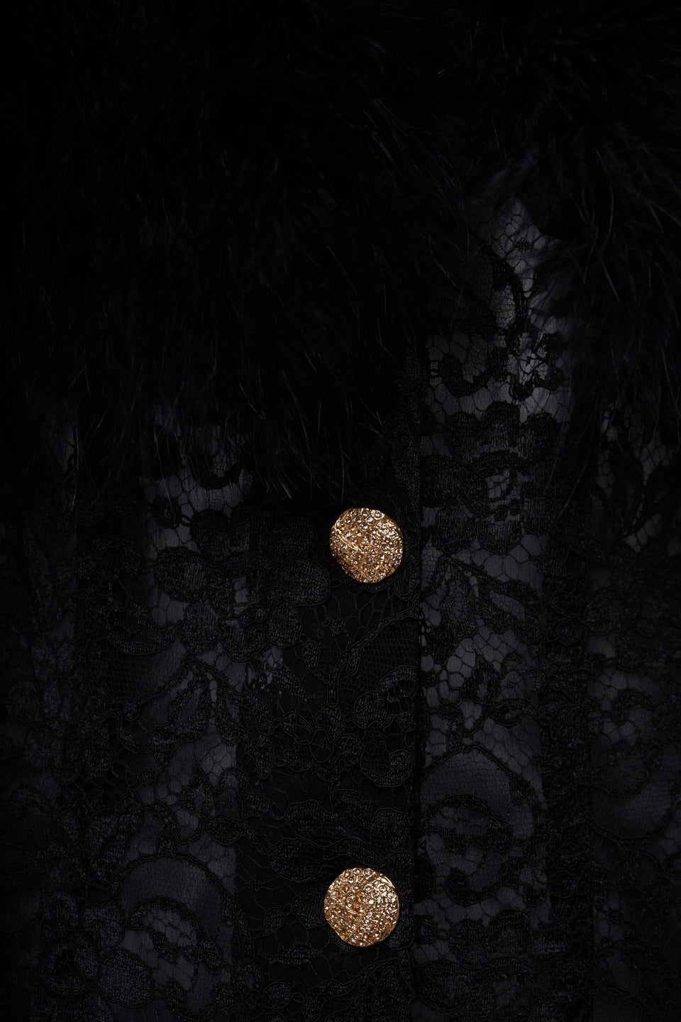 LACE COAT WITH FEATHERS - 3