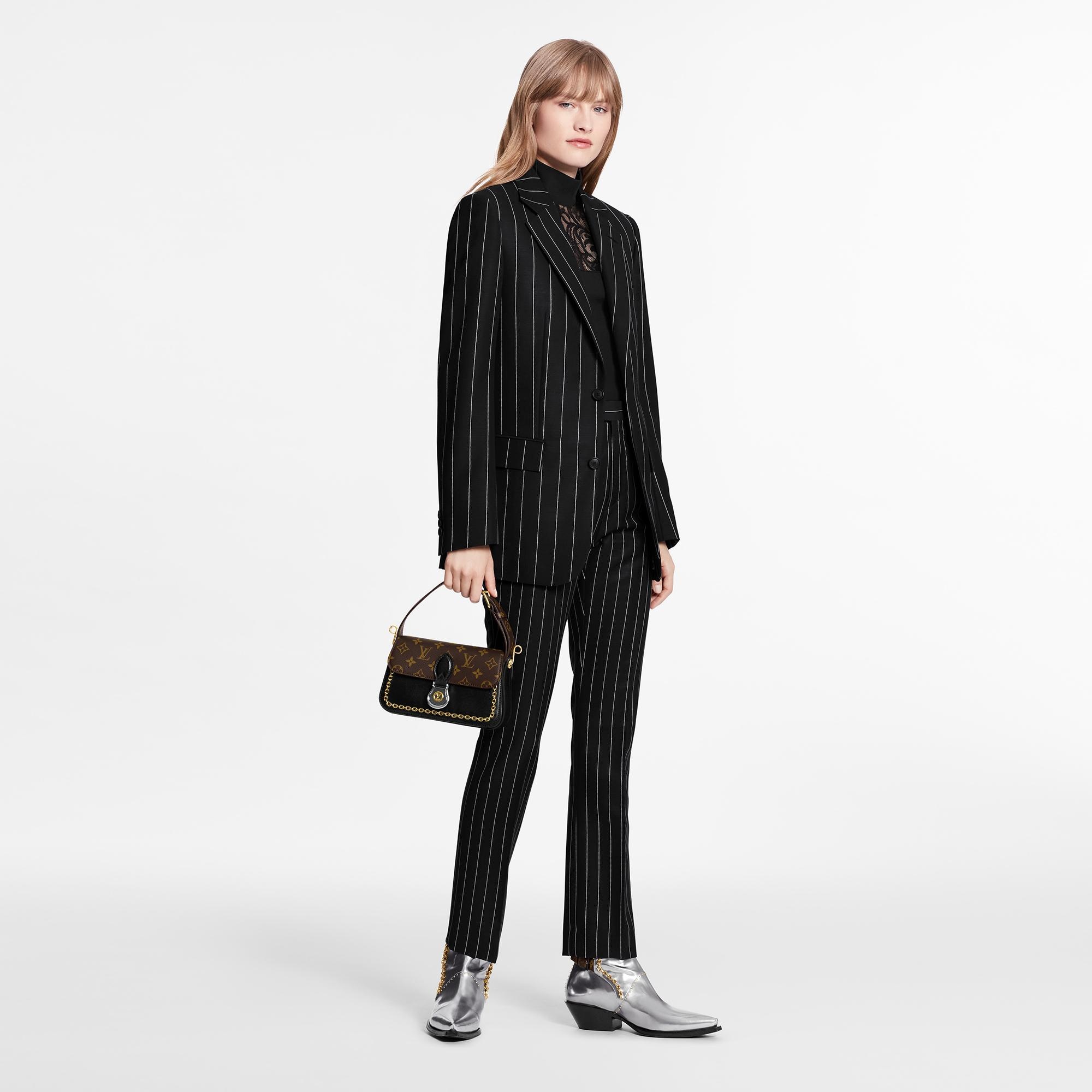 Pinstripe Straight-Cut Suit Pants  - 2