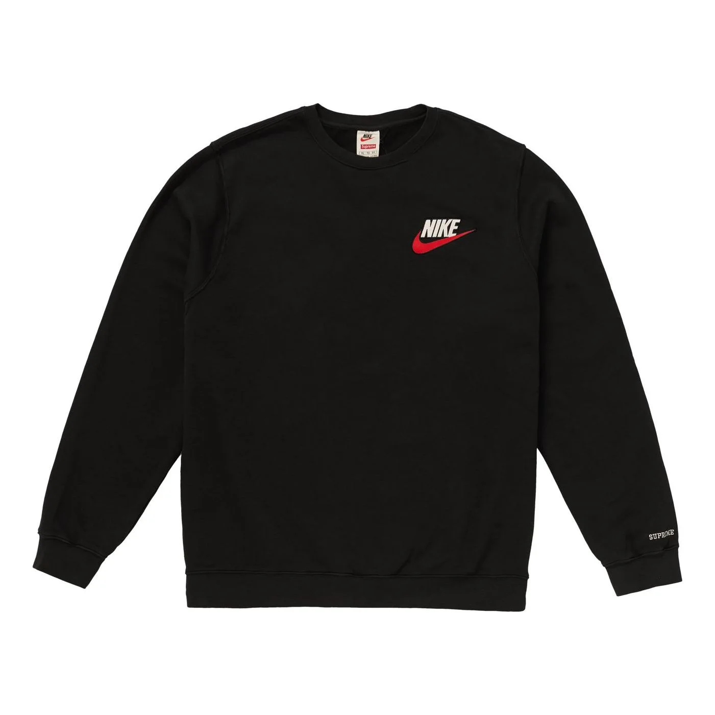 Supreme FW18 x Nike Crewneck Black Crossover Round Neck Pullover Unisex SUP-FW18-506 - 1