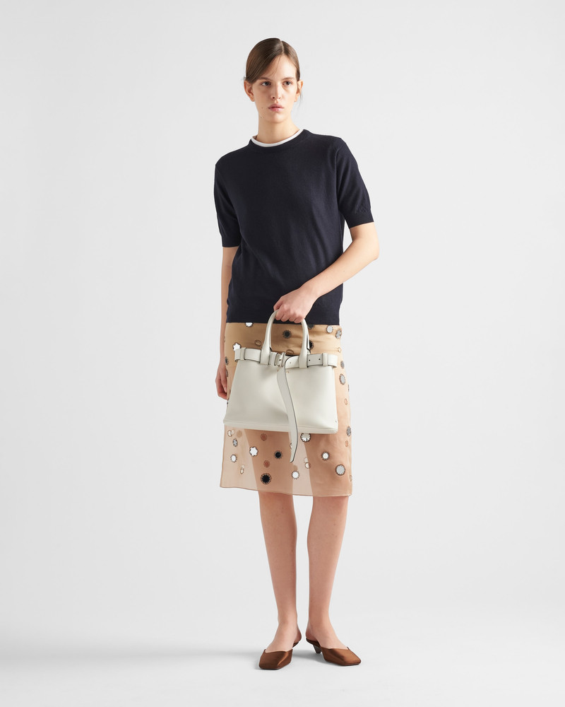 Prada Buckle medium leather handbag with belt 7