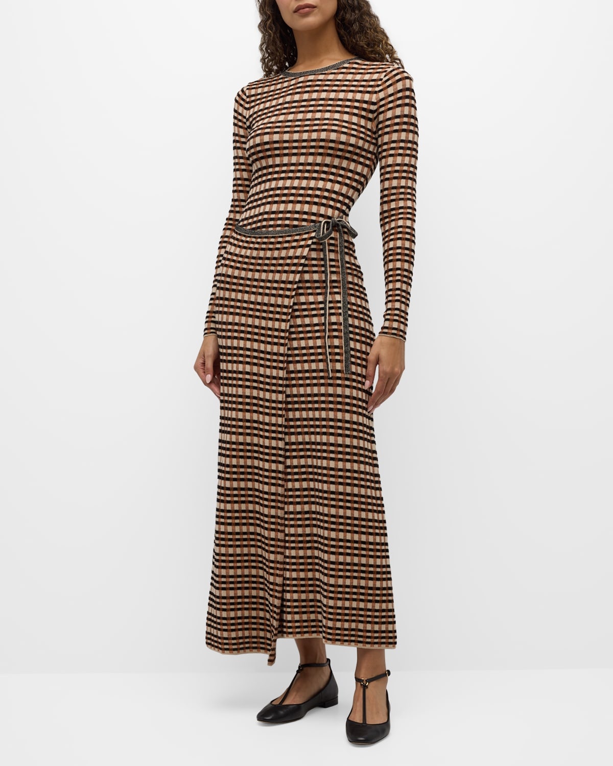 Anouk Check Jacquard Wrap Dress - 3