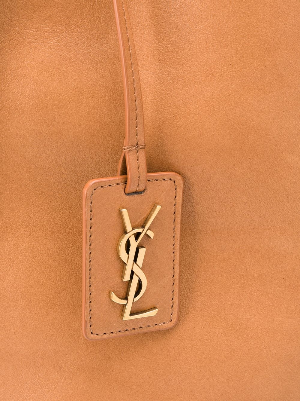 logo plaque leather tote bag - 4