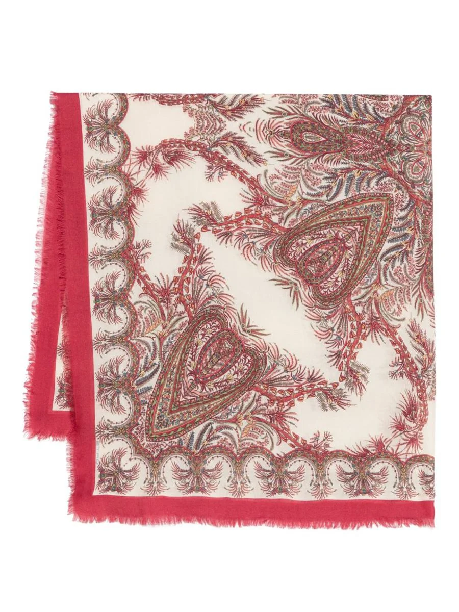 Etro Wool And Cashmere Blended Paisley-Print Scarf - 1