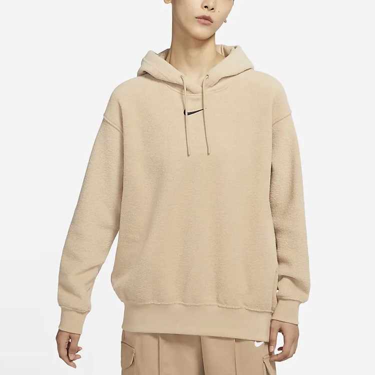 (WMNS) AS W Nike Sportswear ESSNTL PLSH Hoodie HEMP DD5119-200 - 3