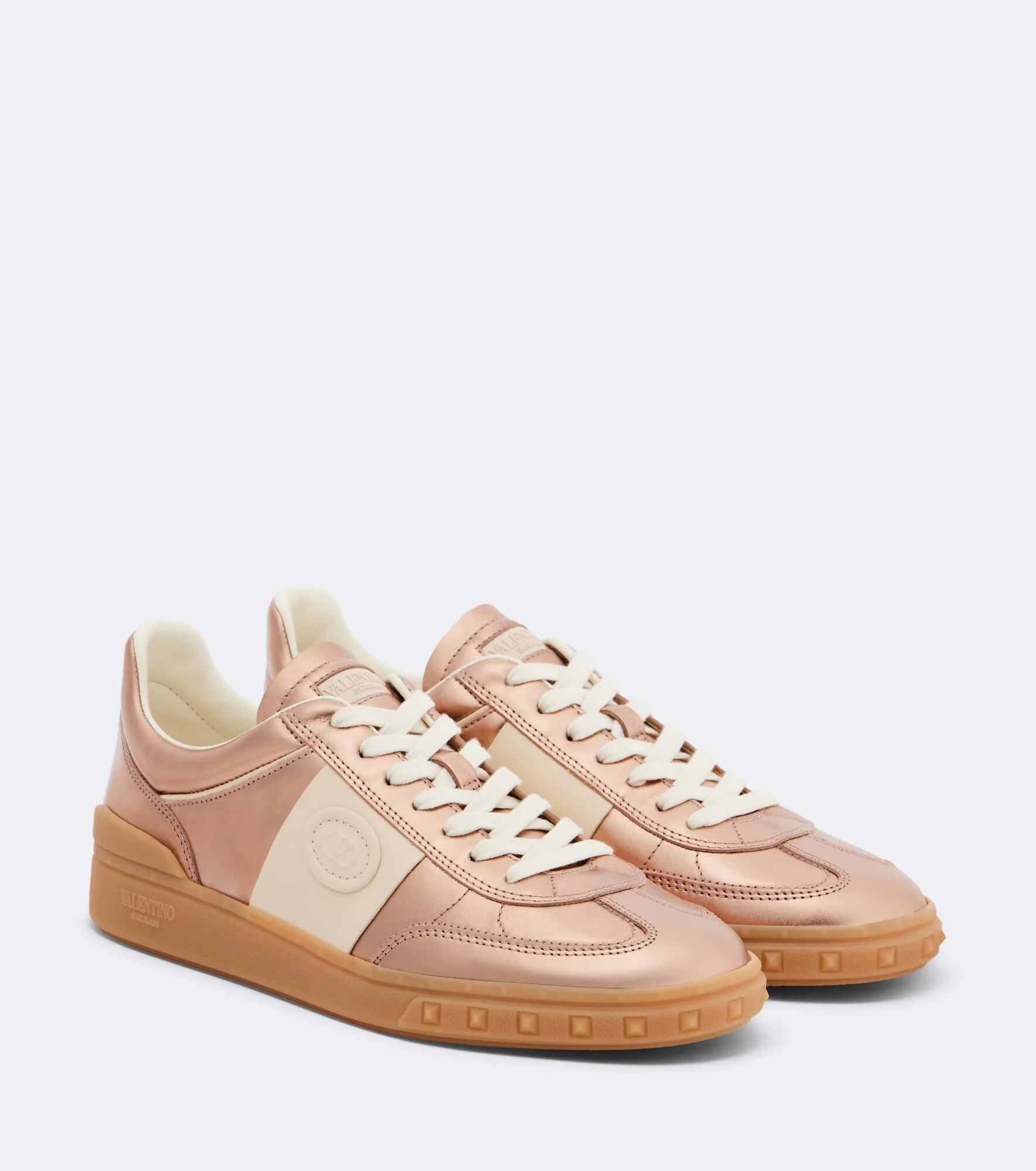 Upvillage metallic leather sneakers - 1