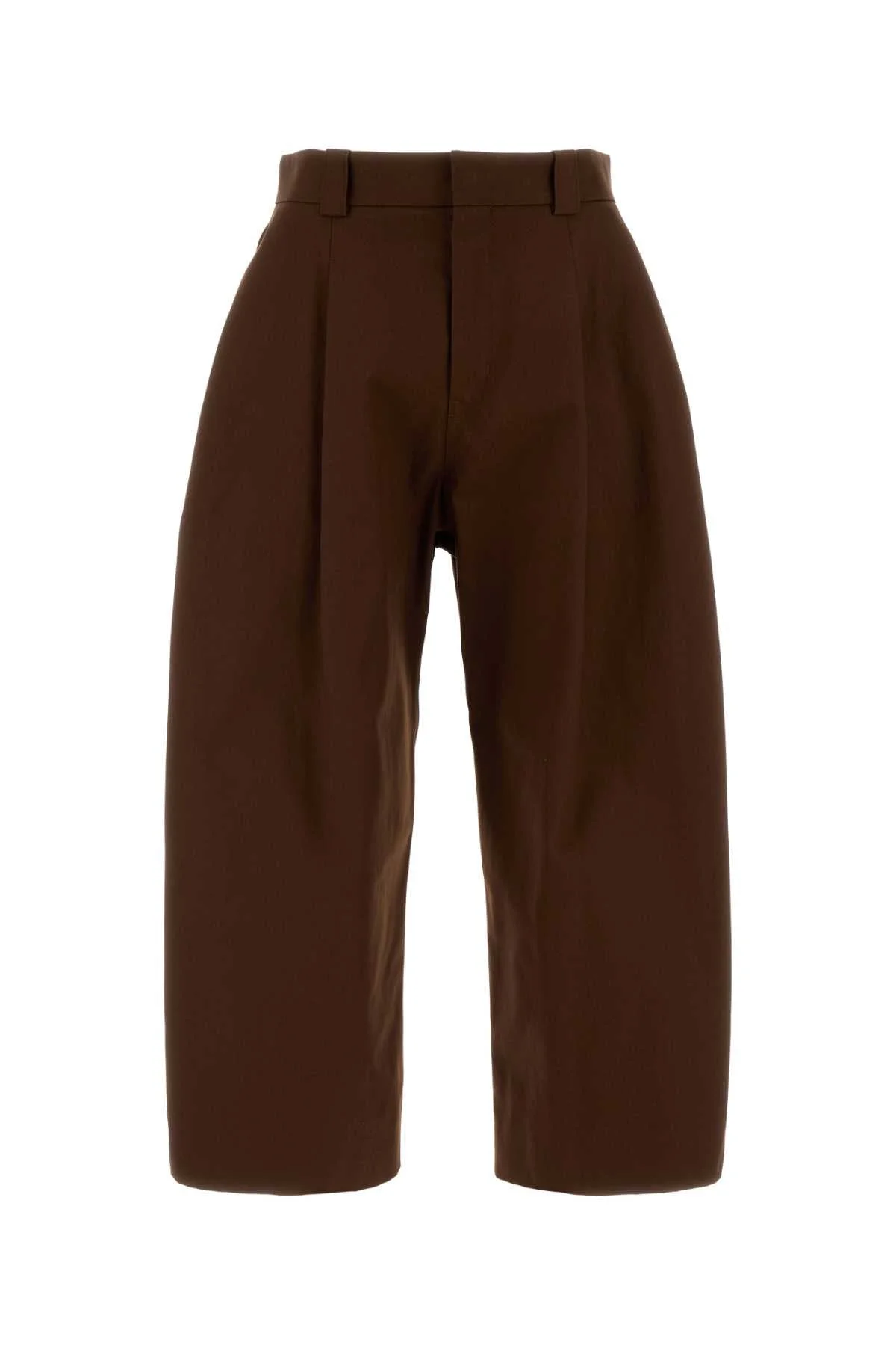 Balenciaga Men Chocolate Cotton Wide-Leg Pant - 1