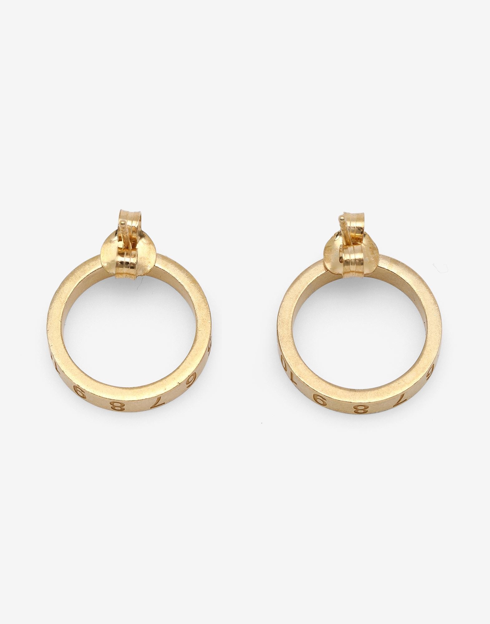 Number logo circle earring - 2
