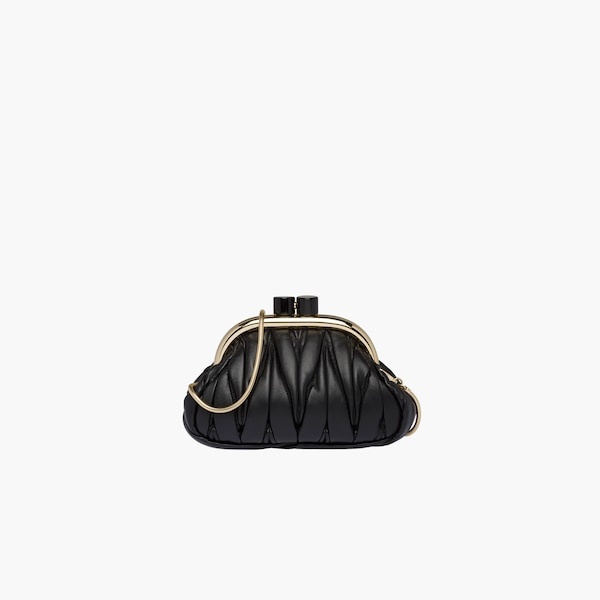 Miu Belle matelassé nappa leather bag - 3
