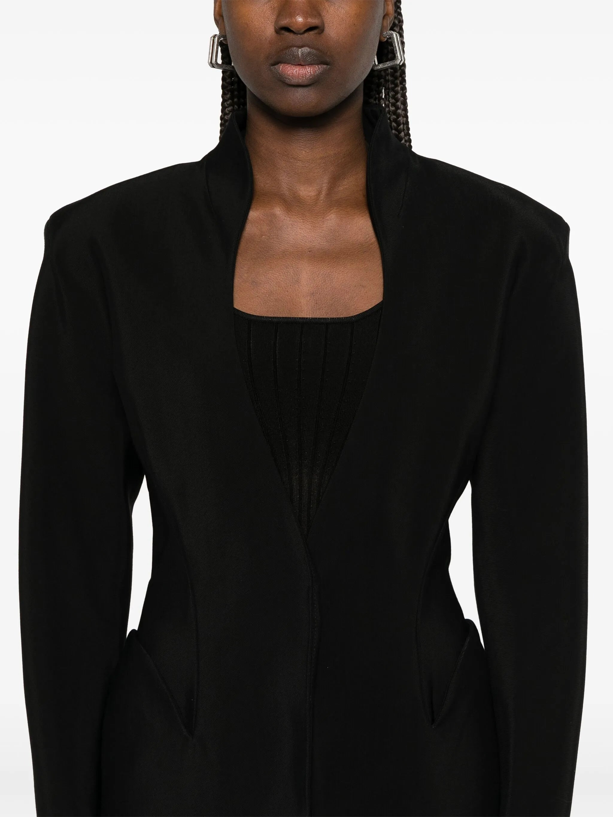 fitted-waist blazer - 5