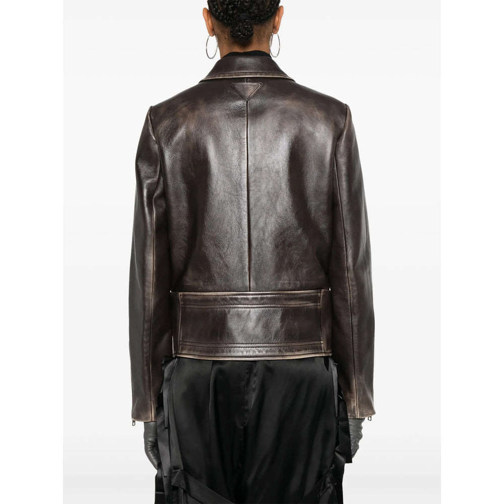 Prada Brown Jackets - Leather Jackets Women - 4