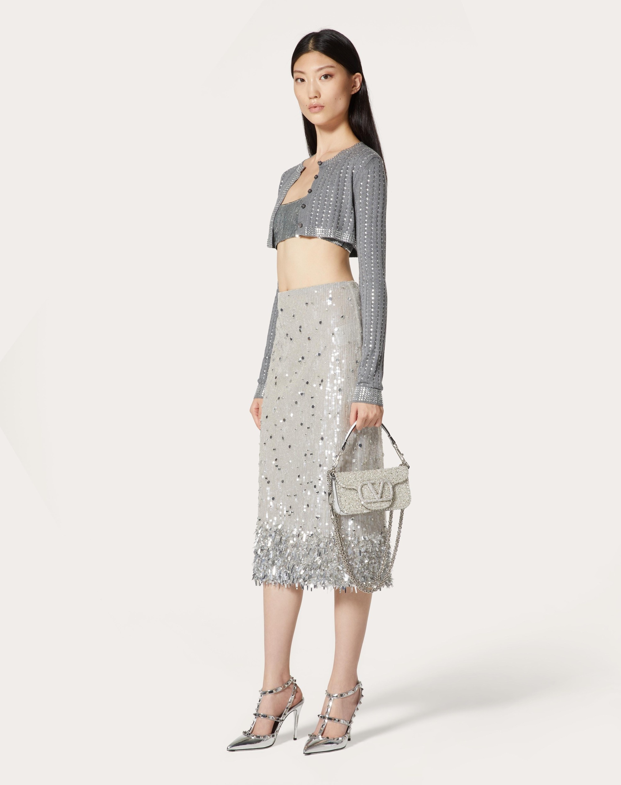 TULLE ILLUSIONE EMBROIDERED SKIRT - 2
