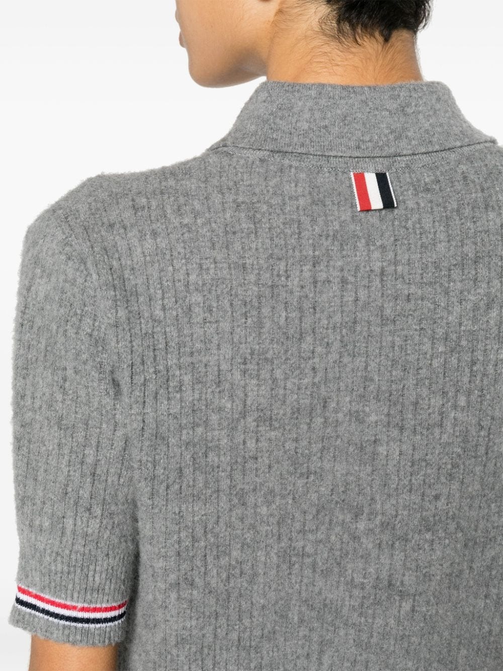 RWB-stripe knitted T-shirt - 5