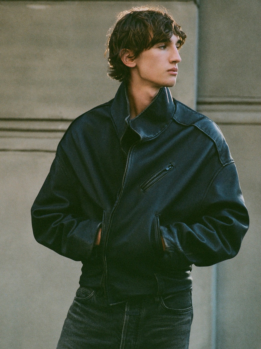Vintage Leather Motorcycle Jacket - 2