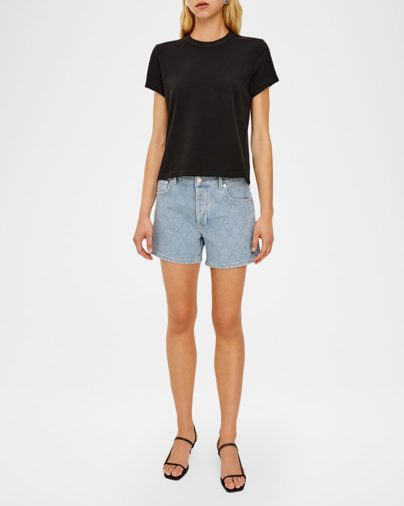 Rails Mesa Lattice Denim Shorts outlook