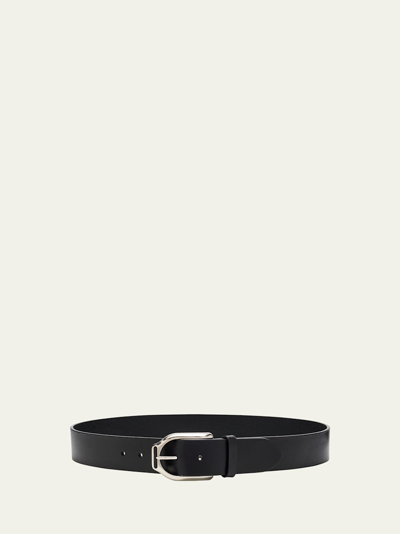 Men's Welington Stirrup-Buckle Leather Belt 1
