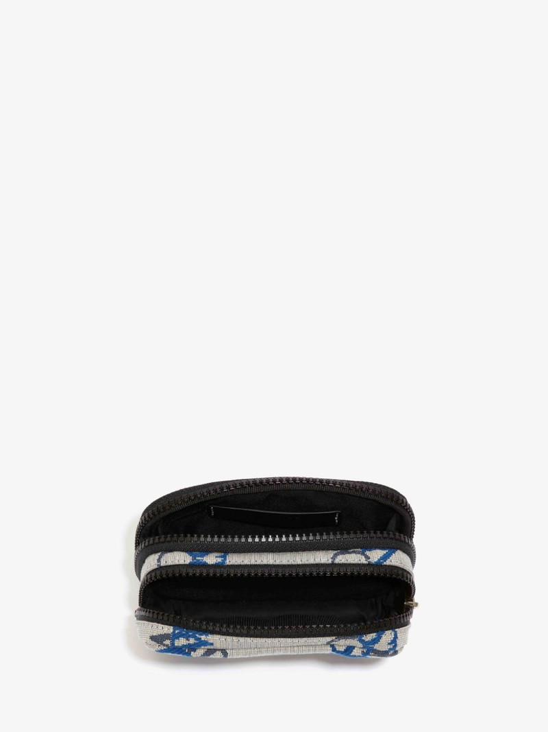 SMALL LOGO CANVAS DOUBLE ZIP POUCH 4