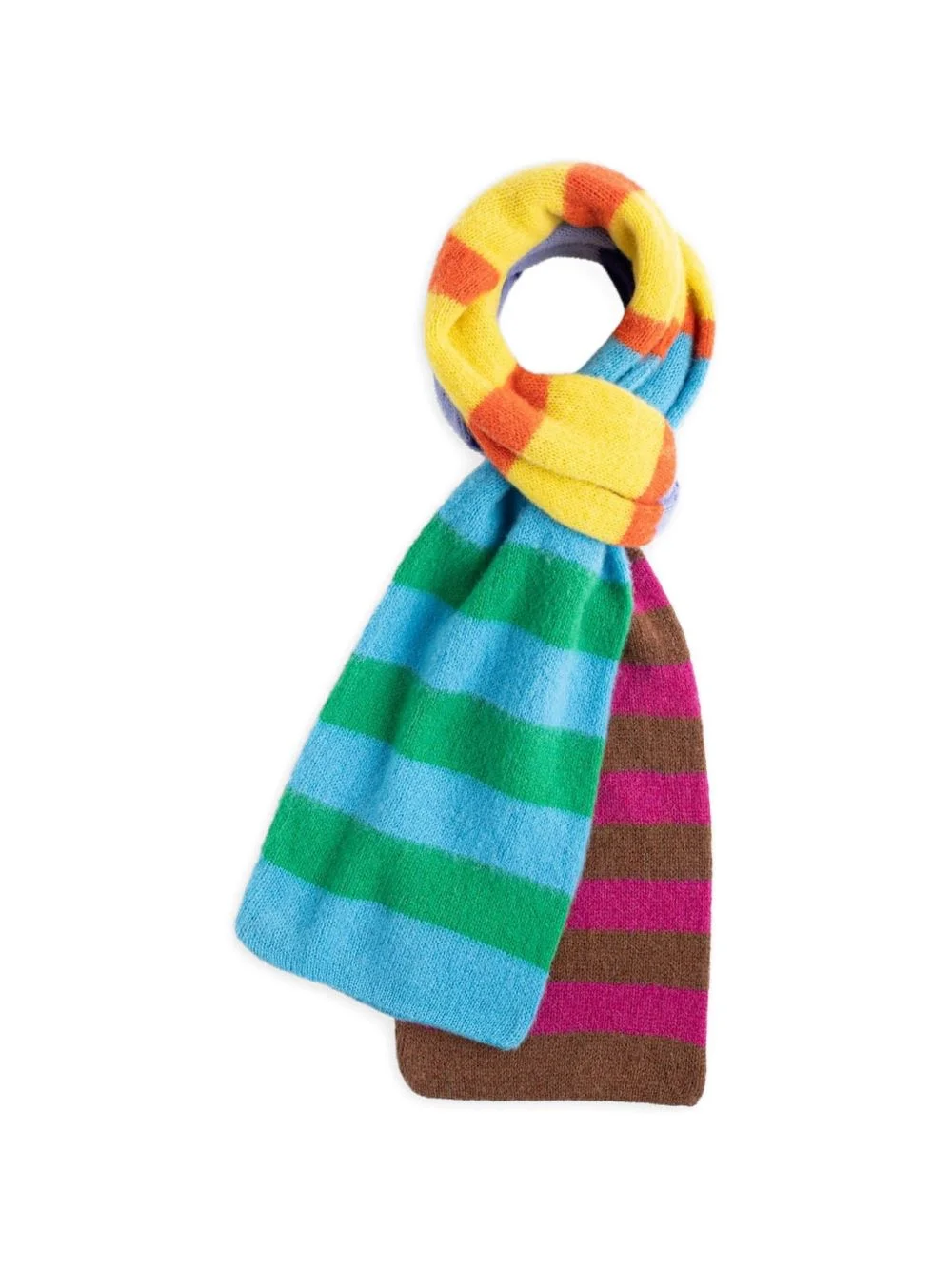 Cosmic Surfin striped knitted scarf - 1