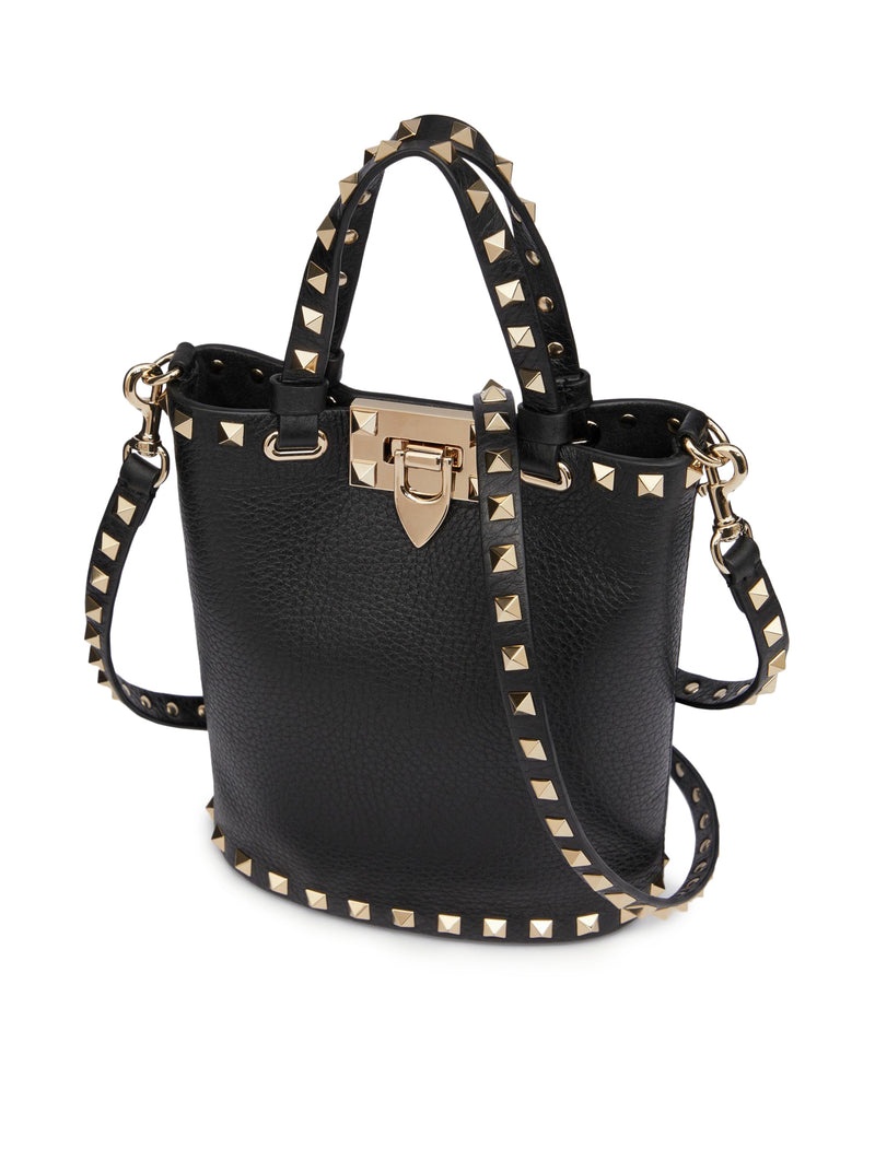 Valentino Garavani Women Pouch With Rockstud Shoulder Strap In Grained Calfskin - 5