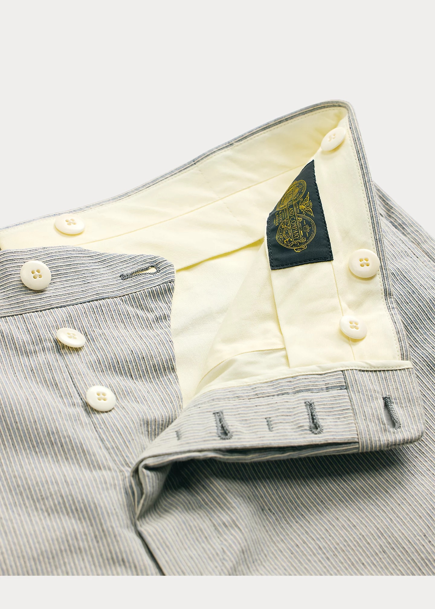 Slim Fit Striped Cotton Suit Trouser - 7
