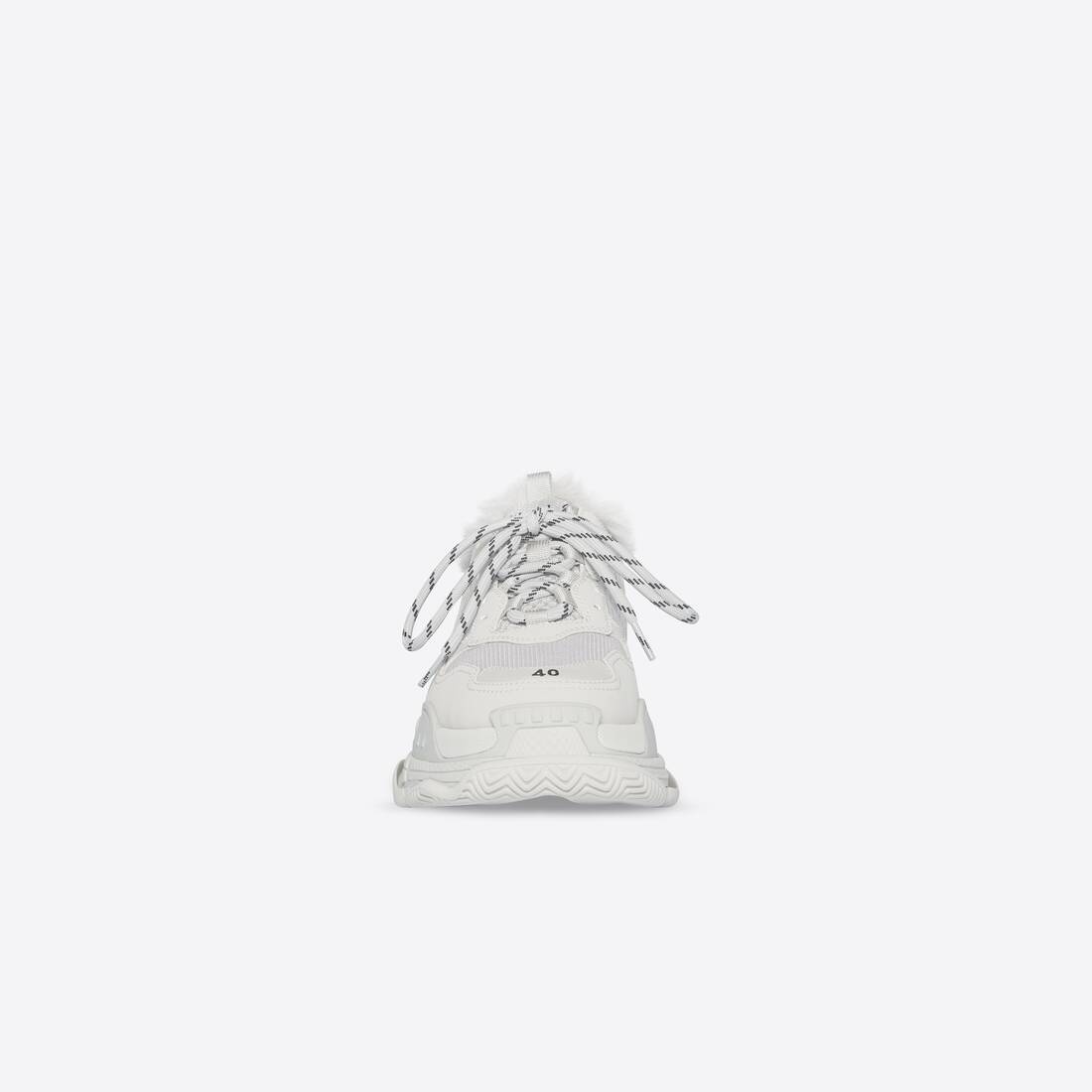 Women's Triple S Sneaker Fake Fur in Grey - 3