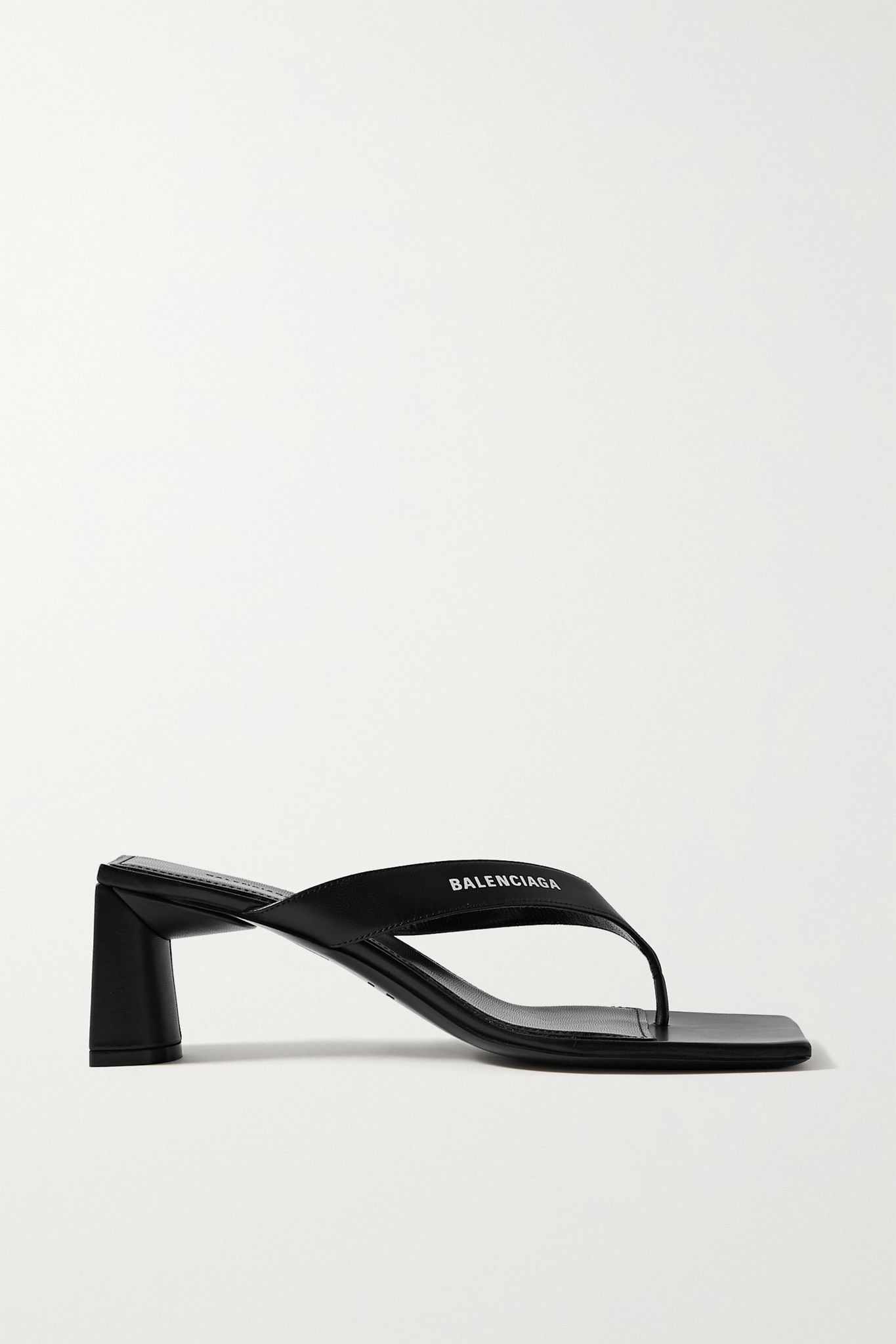 Logo-print leather sandals - 1