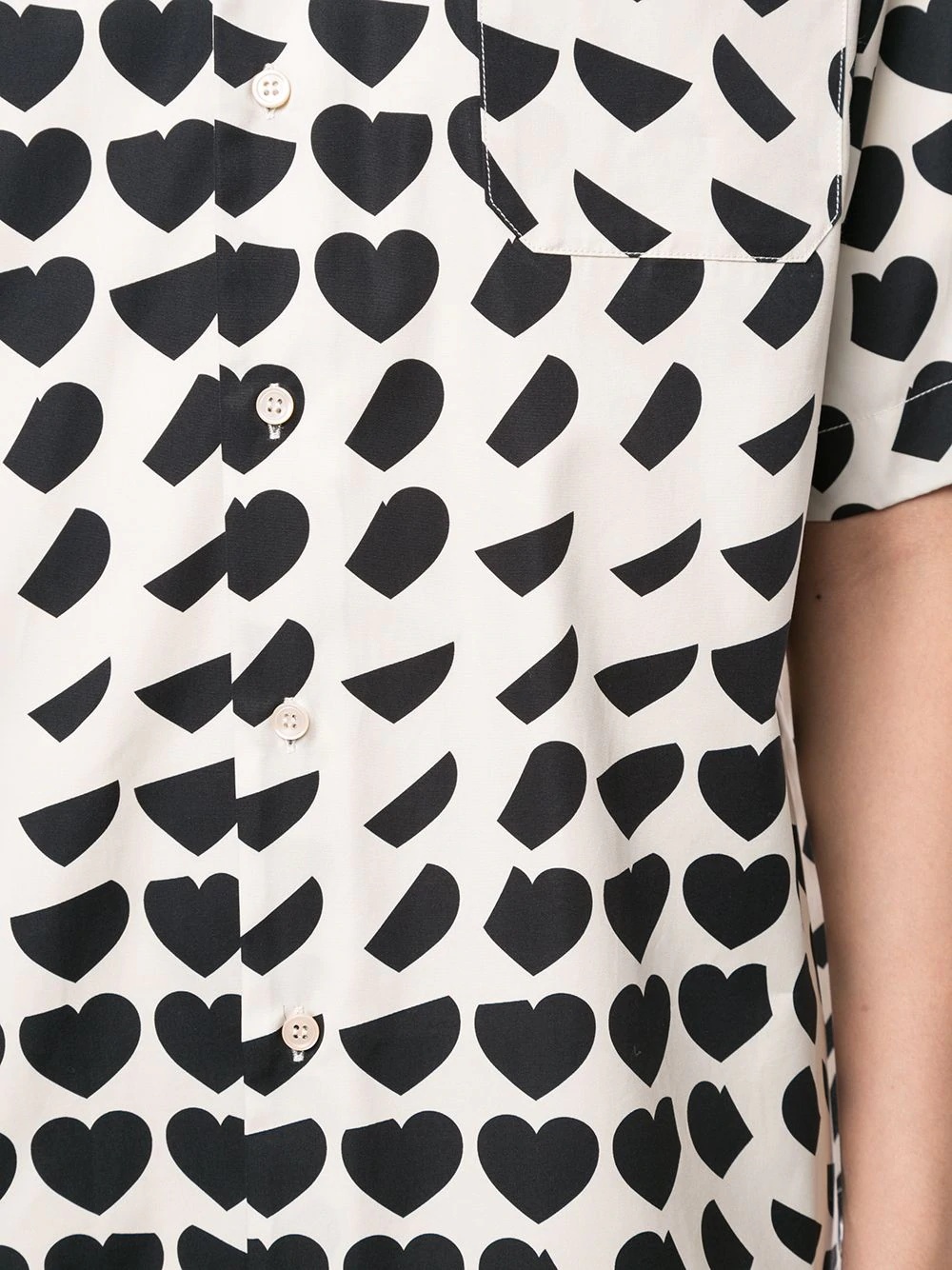 all-over heart print shirt - 5