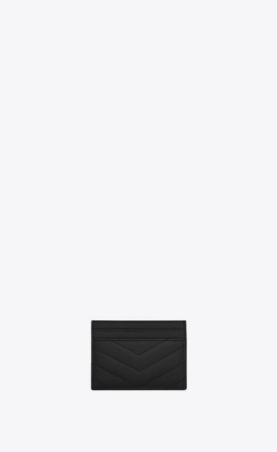 SAINT LAURENT cassandre saint laurent matelassé card case in grain de poudre embossed leather outlook