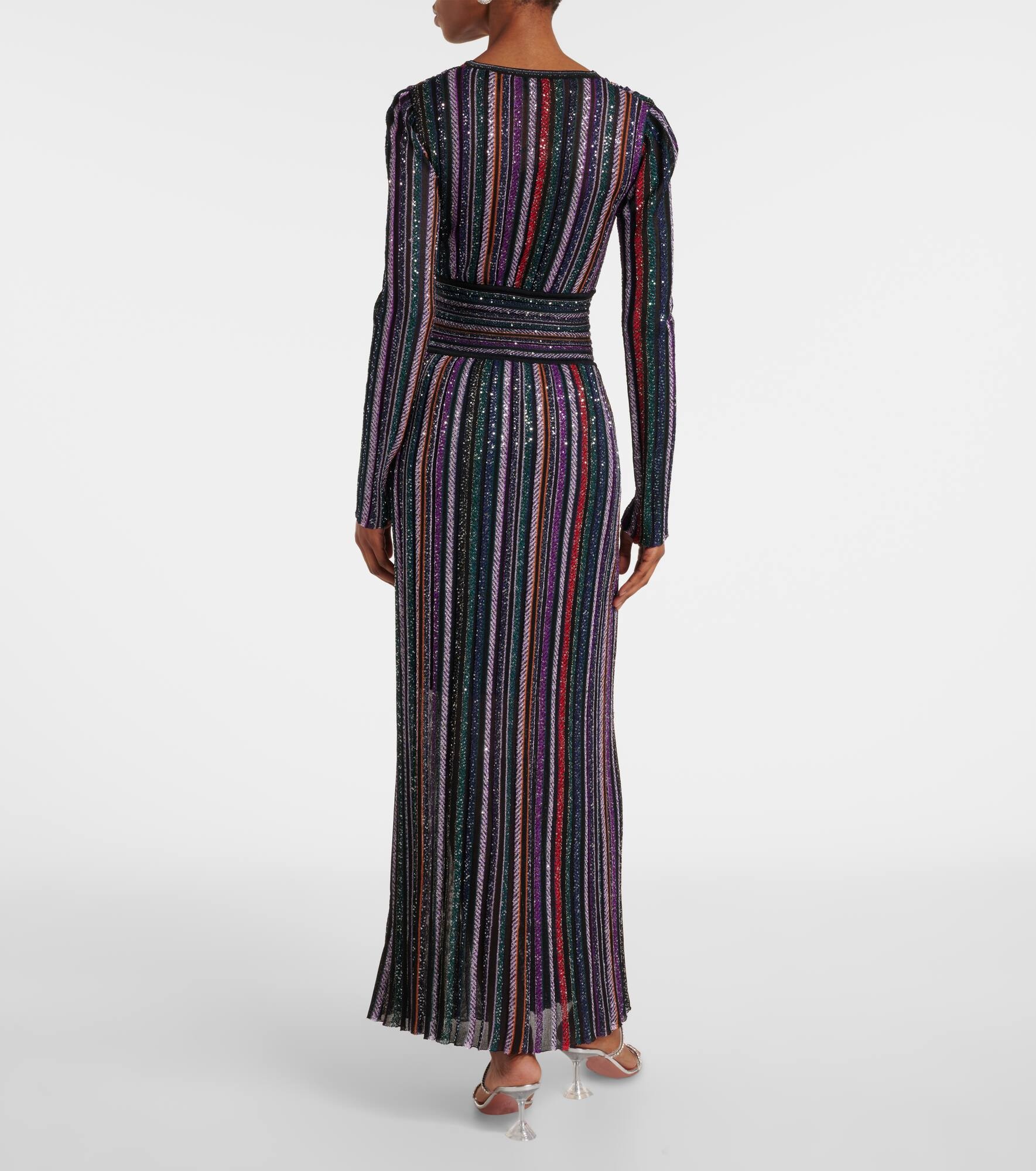 Sequined striped gown - 3