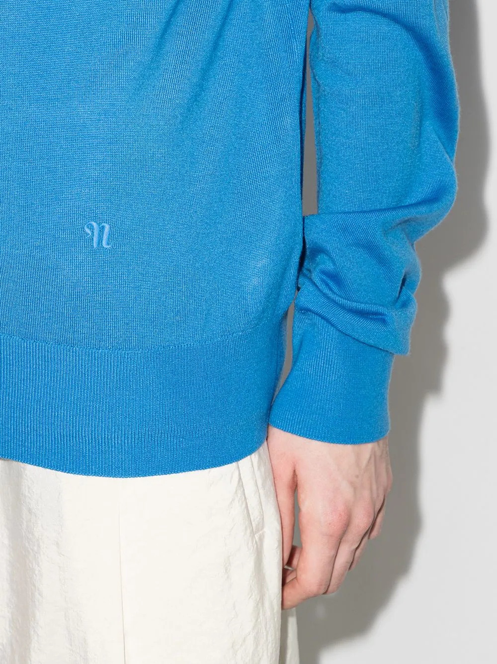 logo-embroidered crew-neck jumper - 4