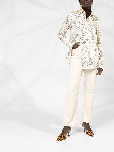 Victoria Beckham long sleeve abstract print shirt outlook